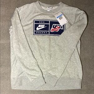 Nike Women’s Gray USA Hockey Crewneck